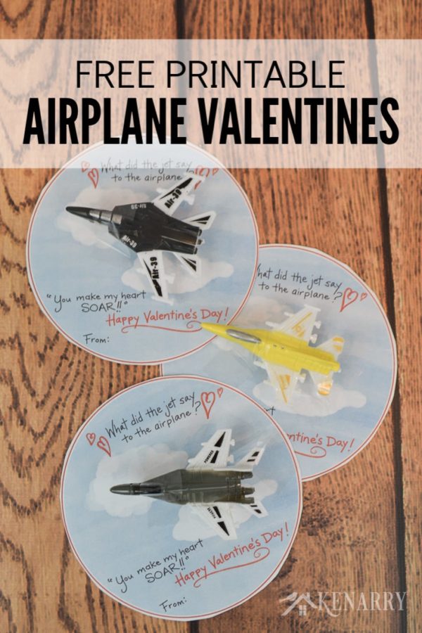 Airplane Valentine's Day Cards for Kids: Free Printable - Ideas for the ...