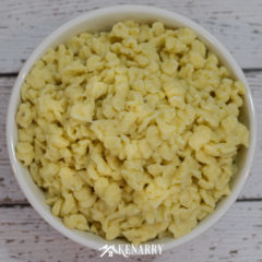 Learn how to make traditional Bavarian style German egg noodles with this easy spaetzle recipe. See step-by-step how to make delicious homemade dumplings.