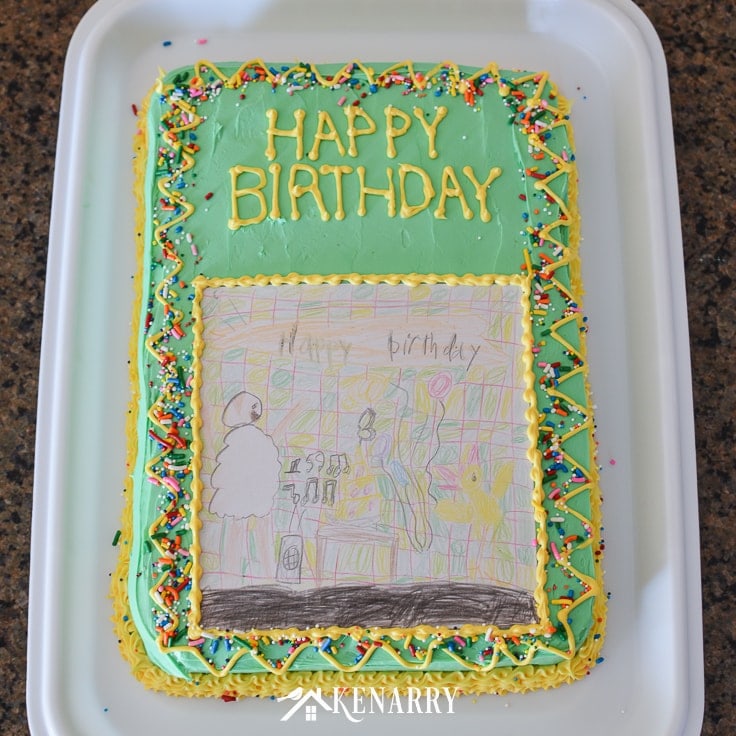 Art Cake: Easy Birthday Party Idea Using Kid’s Artwork