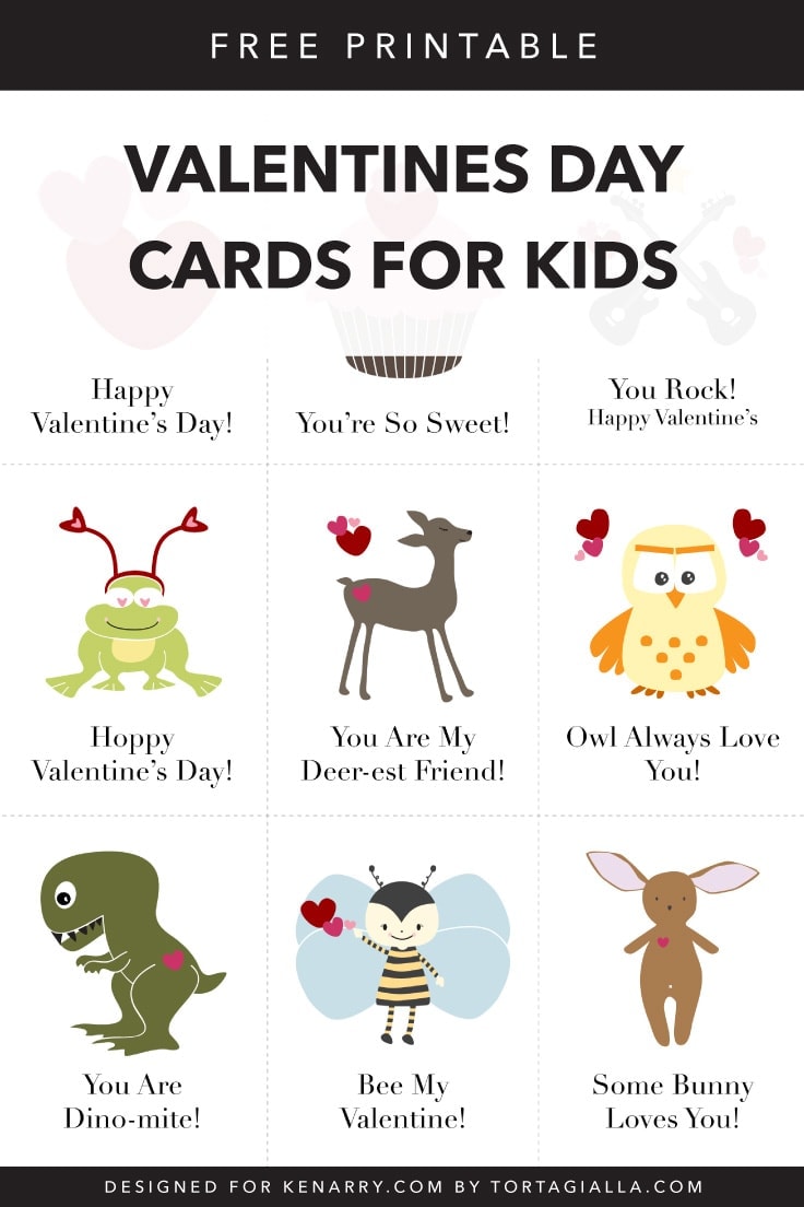 Valentines Day Cards for Kids Free Printable Download Ideas for the Home