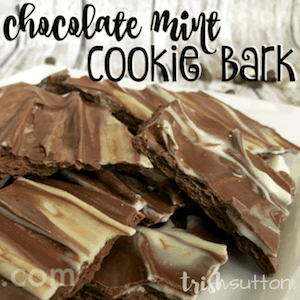 Chocolate Mint Cookie Bark; TrishSutton.com