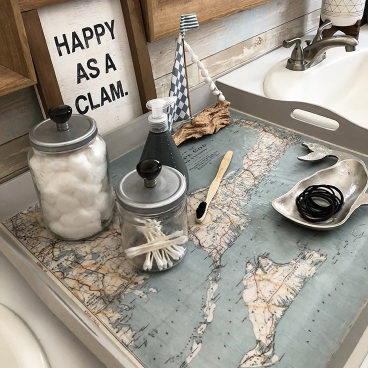 Map Tray: DIY Nautical Decor Idea For Your Home