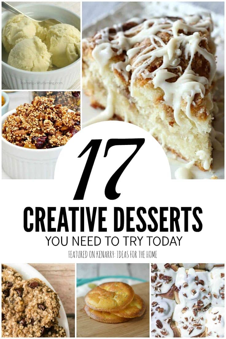 There is something fun and new about each of these creative dessert ideas - can you pick them out? Choose your favorite recipe and make something new.