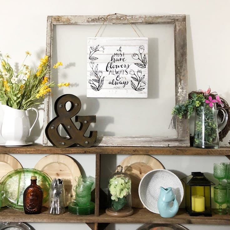 Create A DIY Wood Sign With Flower Quote For Spring