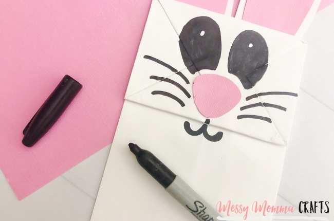 This Easter Bunny Bag Puppet is such a cute and fun craft to make with the family for Easter.