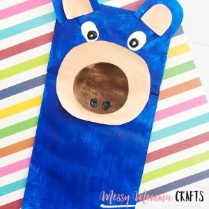 This Wonder Park Boomer Puppet is a fun and easy craft to make before or after watching the fun animated film, Wonder Park.
