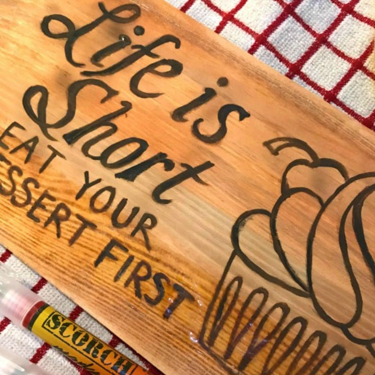 Easy Faux Wood Burning Technique With Free Pattern