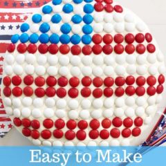 This American Flag Cake is perfect for a crowd on the 4th of July and you don't have to worry about hauling 24 cupcakes, one cake works.
