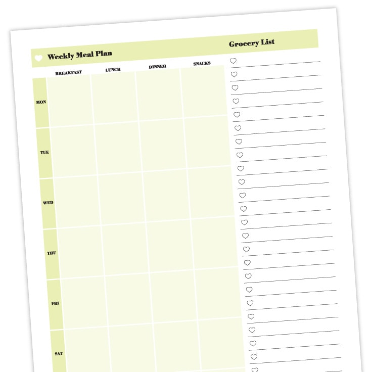 Meal Planner Template: Free Printable Download