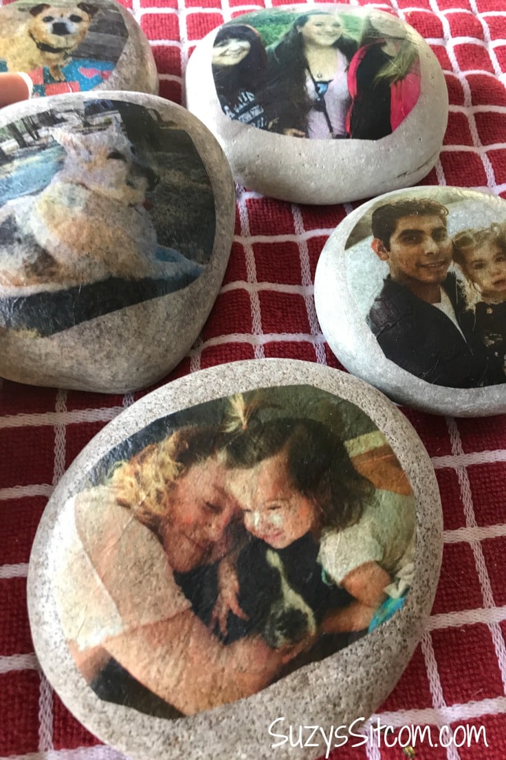Photos on stone - beautiful homemade gift ideas 