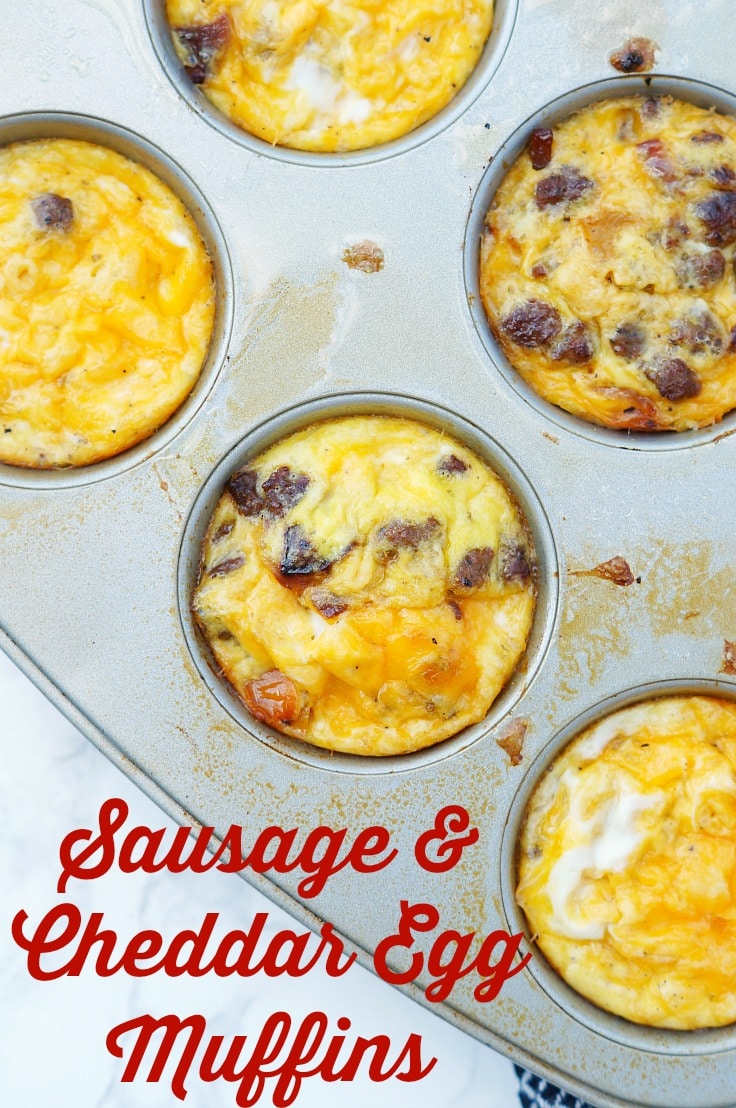 Sausage, Egg, and Cheddar Muffins