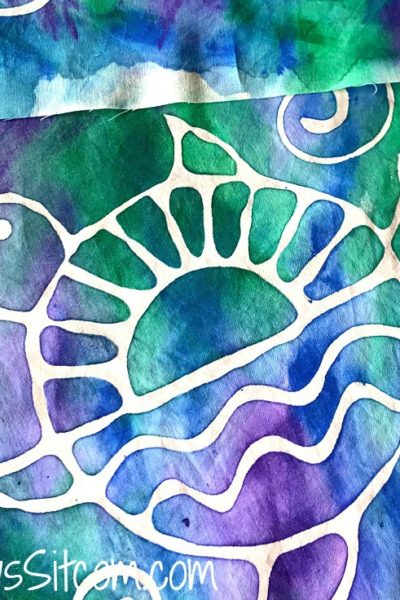 How to make batik fabric with glue! Easy tutorial with free patterns!