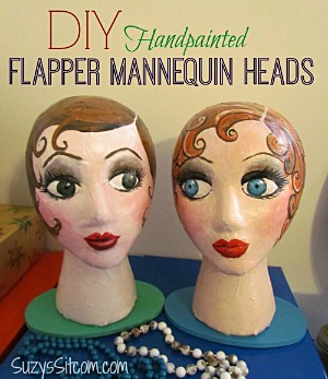 Create your own handpainted Flapper hat stands!