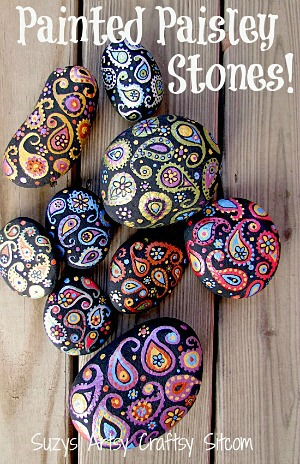 How to paint paisley stones for your garden!