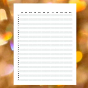 Preview print of free project calendar template on paper