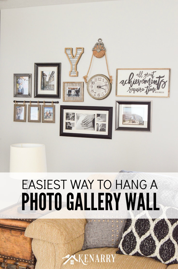 Easiest Way to Hang a Photo Gallery Wall