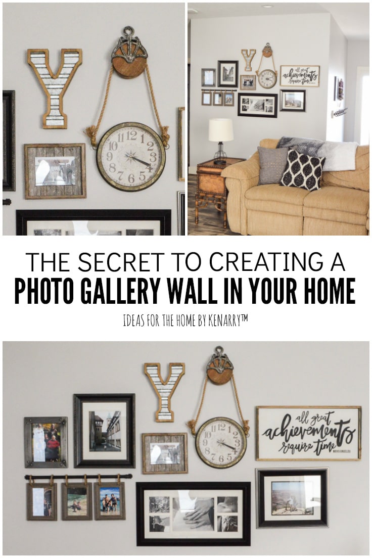 The Secret to Creating a Photo Gallery Wall in Your Home - Ideas for the Home by Kenarry