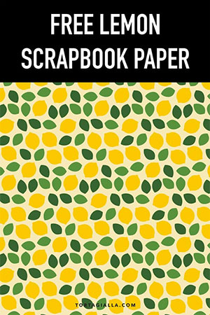 Preview of lemon scrapbook paper design.