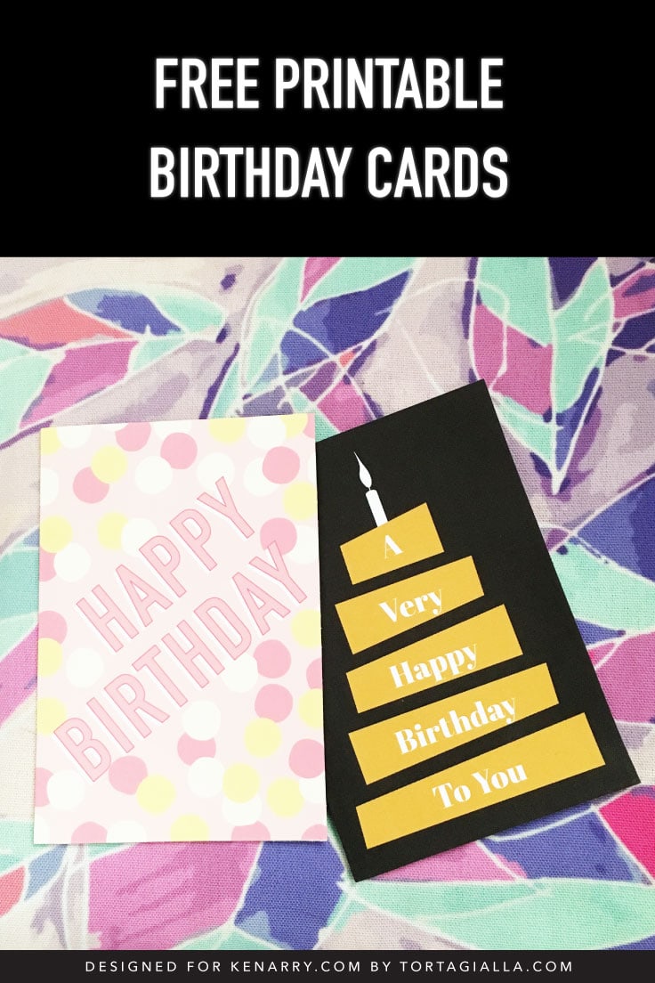 Preview of printable birthday cards trimmed.