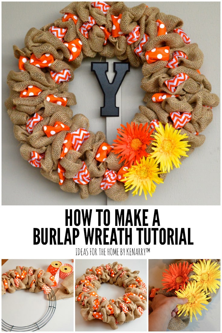 Colorful Burlap Wreath