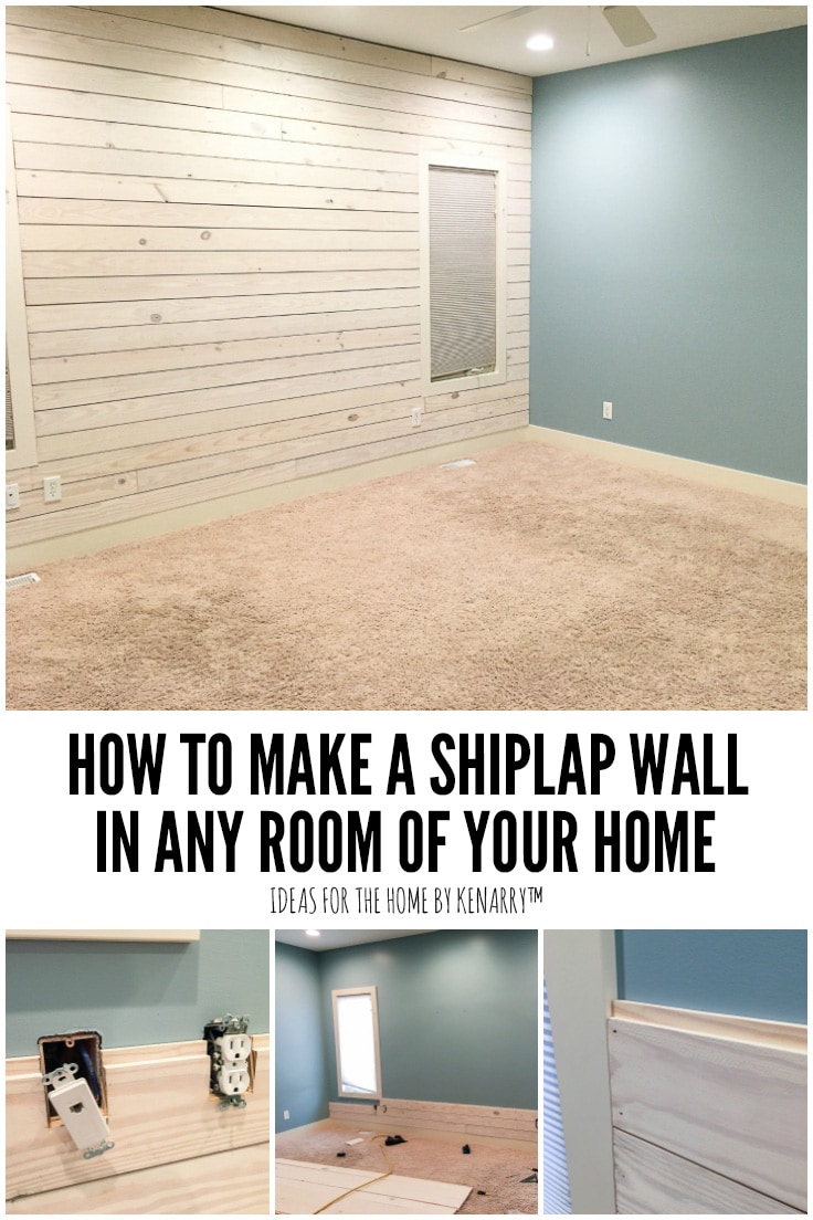 How to Make a Shiplap Wall in Any Room of Your Home | Ideas for the Home by Kenarry