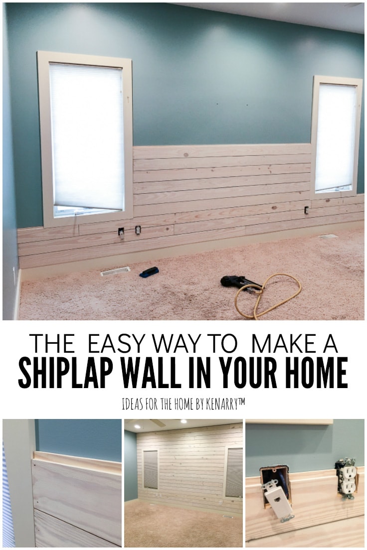 How To Make A Shiplap Wall In Your Home, Shiplap Wall With Laminate Flooring