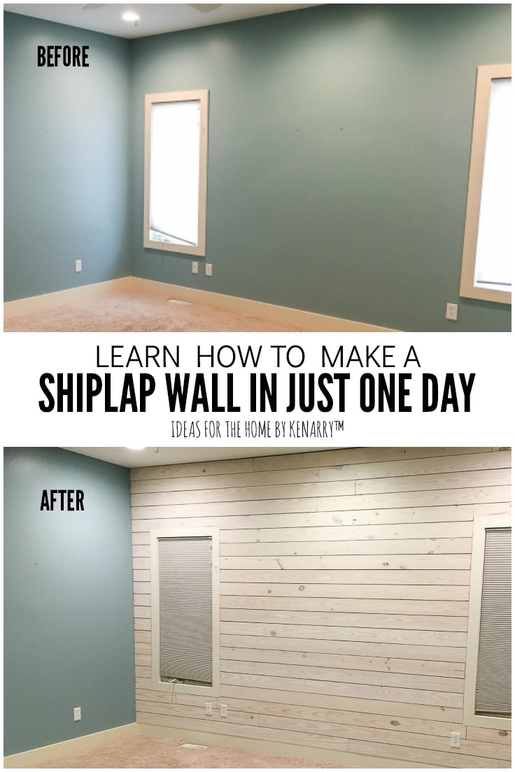 Learn How to Make a Shiplap Wall in Just One Day | Ideas for the Home by Kenarry