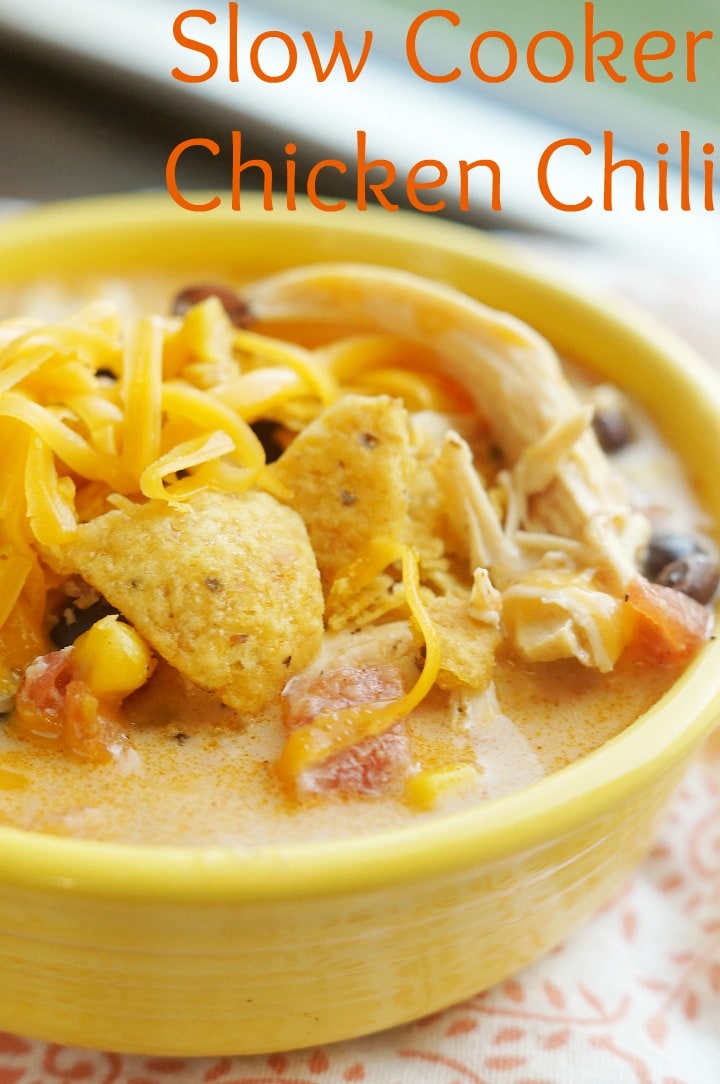 Easy Slow Cooker Chicken Chili 