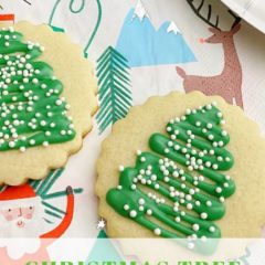 Create my Christmas Tree Sugar Cookies using my favorite no spread sugar cookie dough, a few ingredients and a little Christmas cheer.