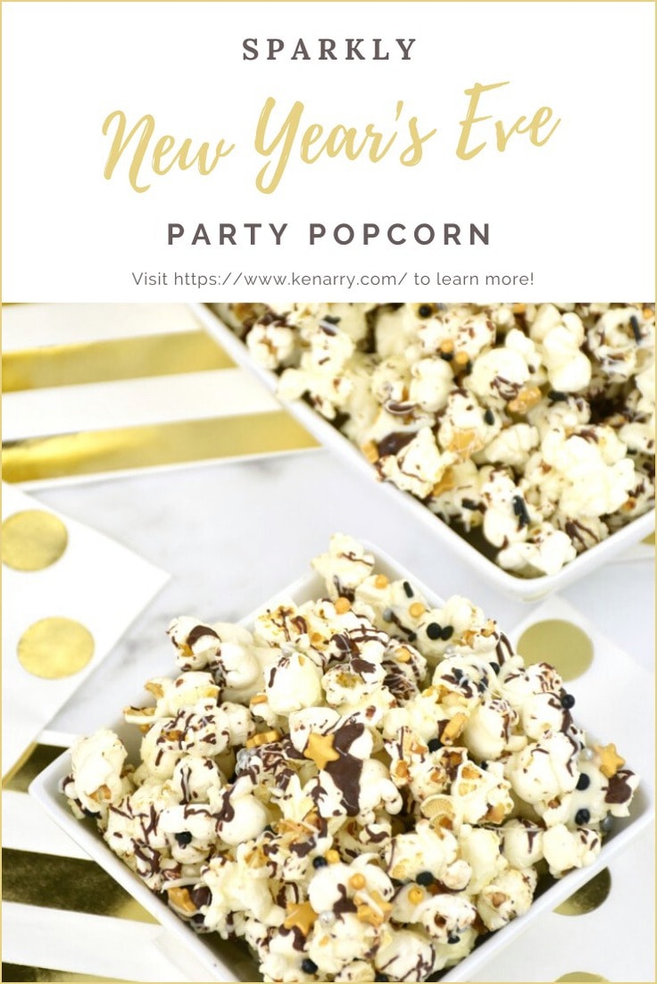 Sparkly New Year's Eve party popcorn 