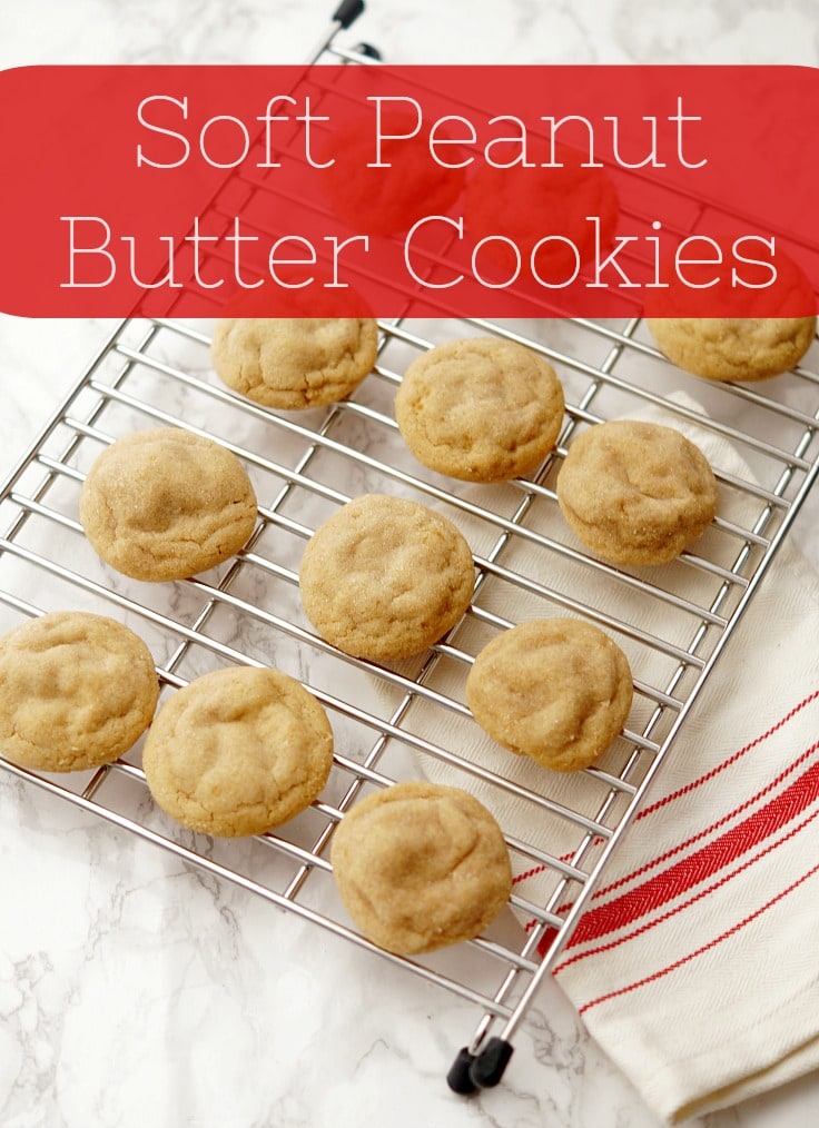 Soft Baked Peanut Butter Cookies made in minutes 