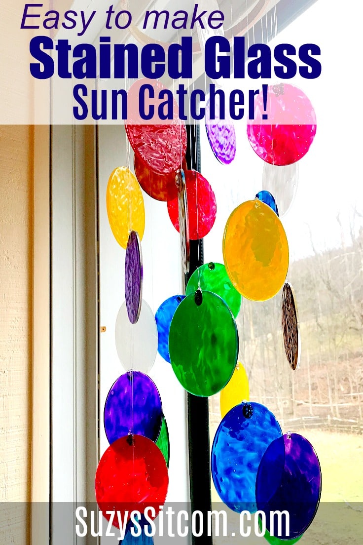 Easy to make stained glass sun catcher