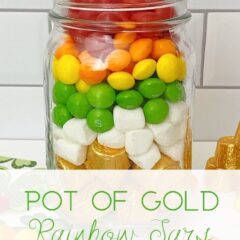 These Pot of Gold Rainbow Jars are a fun way to celebrate St. Patrick's Day and spring.
