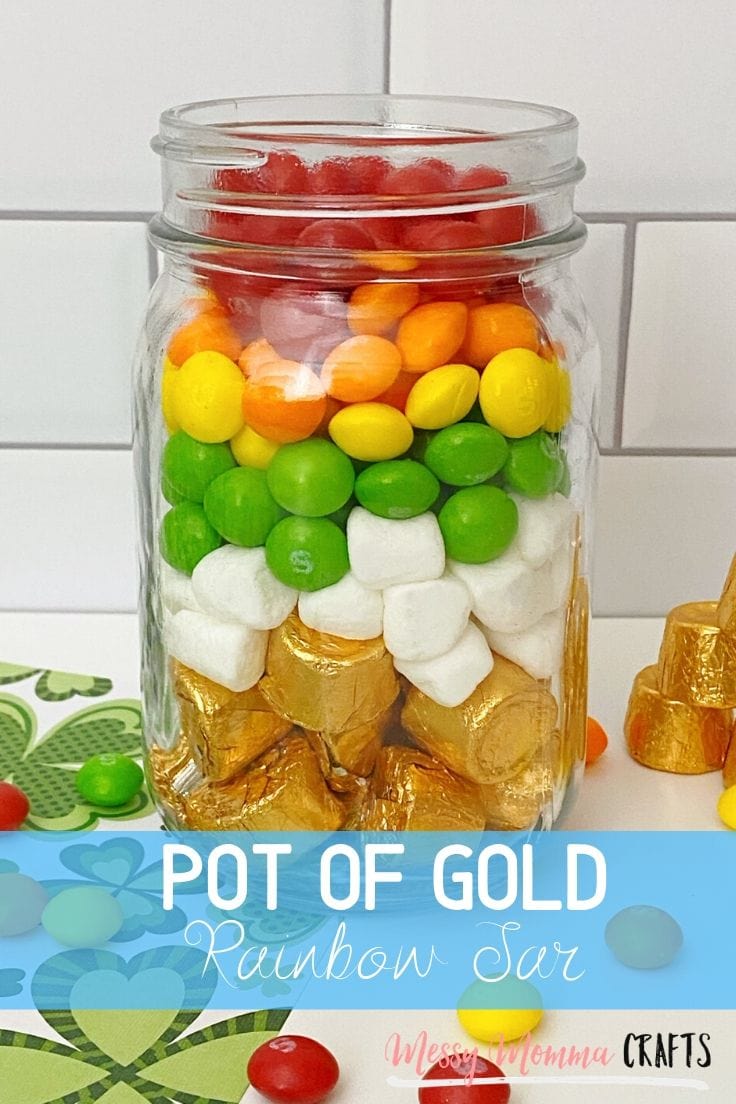 These Pot of Gold Rainbow Jars are a fun way to celebrate St. Patrick's Day and spring. 