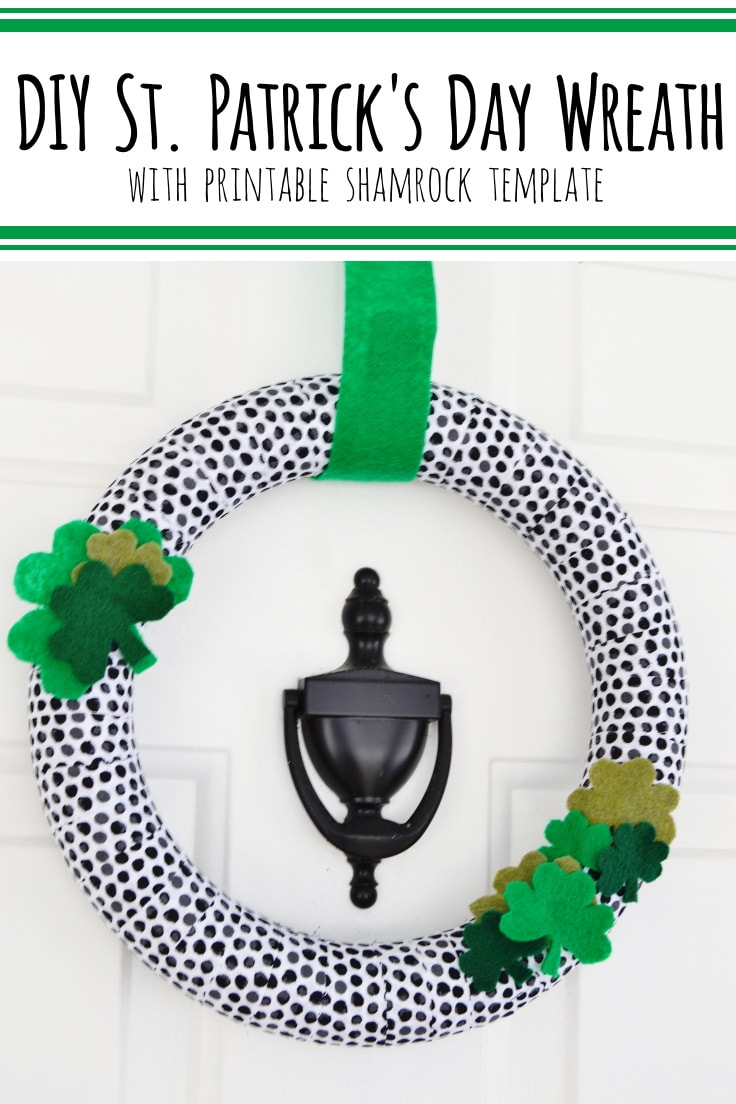 St. Patrick's Day Wreath hanging on a door