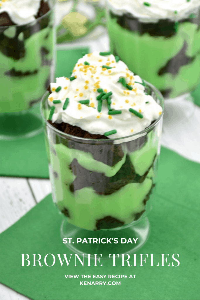 St. Patrick's Day Brownie Trifles: Easy Dessert Idea - Ideas for the Home