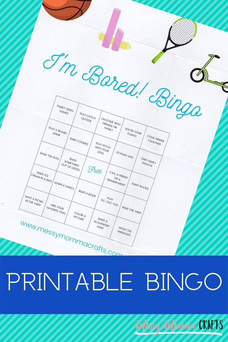 This Bingo printable will give your families a little something to do and allow you to be productive at the same time.