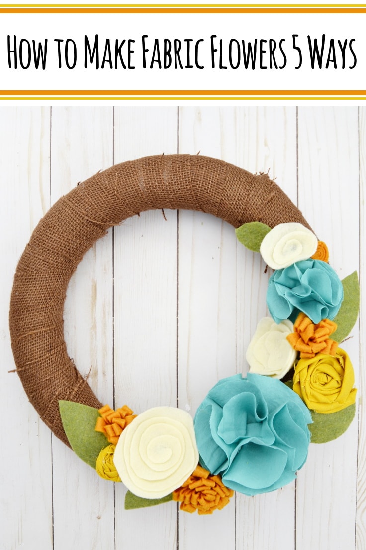 How to make fabric flowers 5 ways
