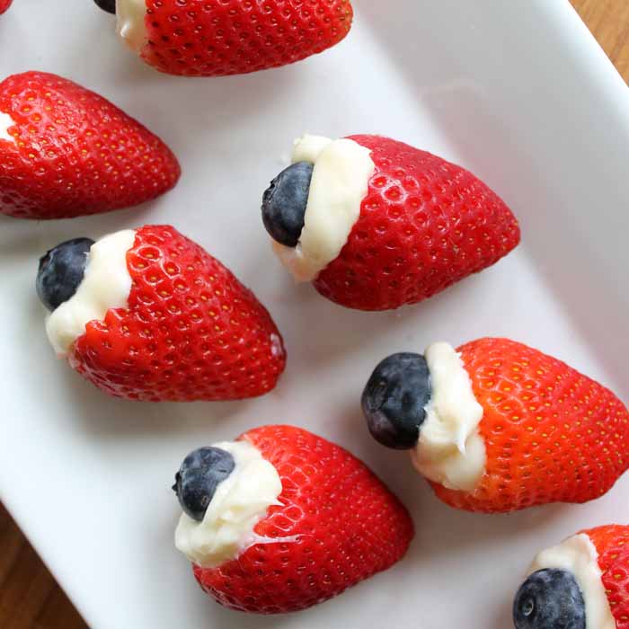 Cheesecake-filled strawberries