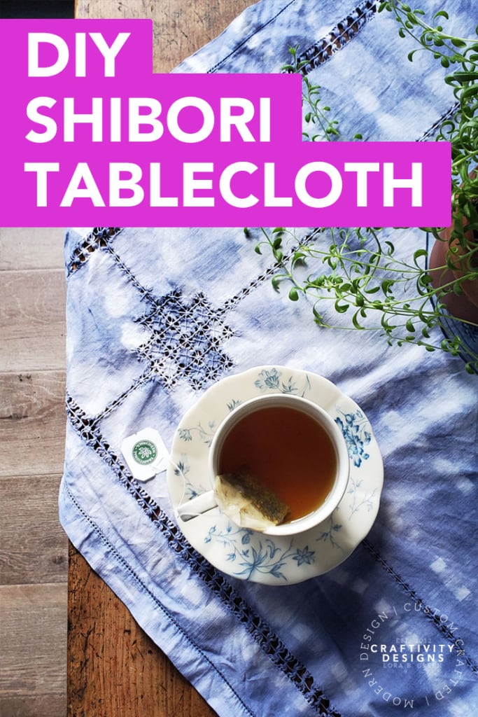DIY Shibori Tablecloth by Craftivity Designs