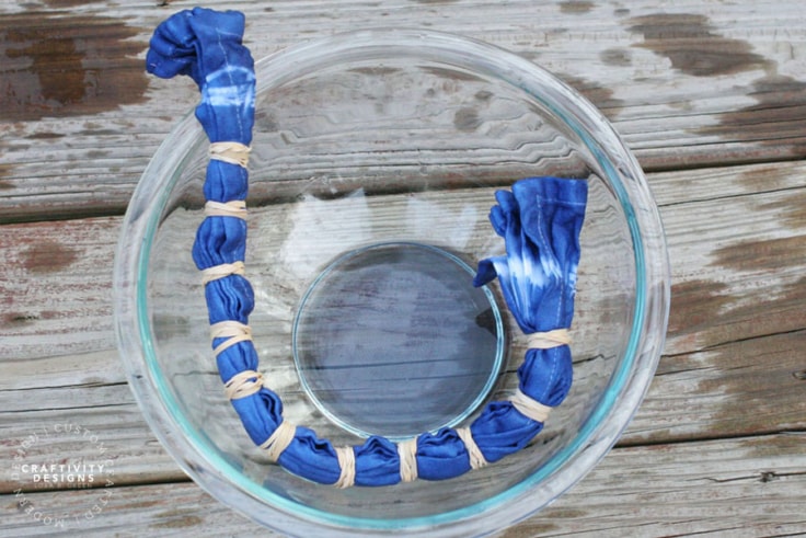 Shibori dye dripping into bowl by Craftivity Designs