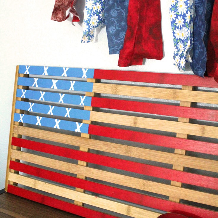 July 4th Decor: Painted American Flag