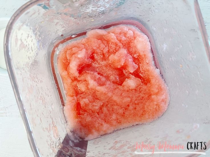 Our Watermelon Slush is easily made in the blender with fresh watermelon.