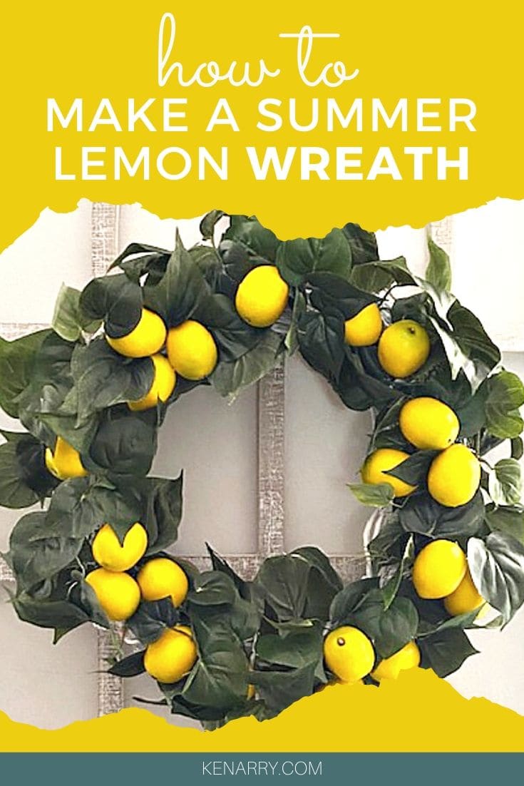 DIY summer lemon wreath