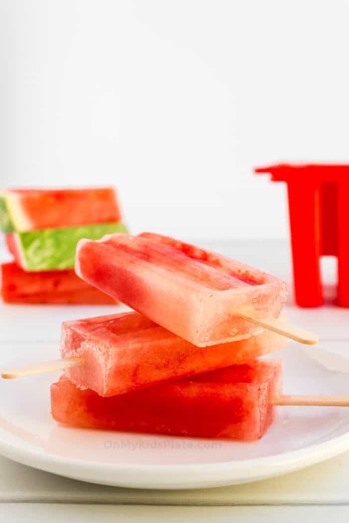 Watermelon popsicles from On My Kids Plate 