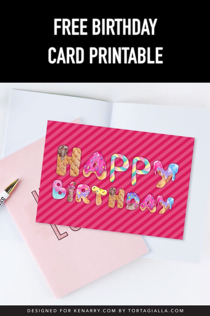 Free birthday card printable 