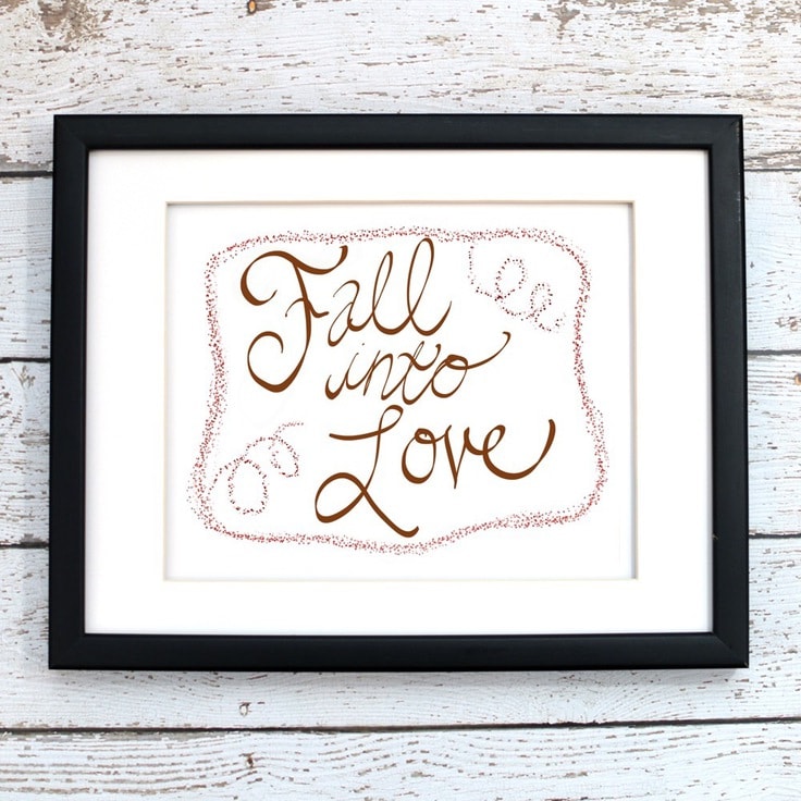 Fall Into Love Printable Art – Digital Print