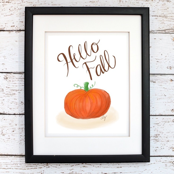 Hello Fall Printable Wall Art – Digital Print