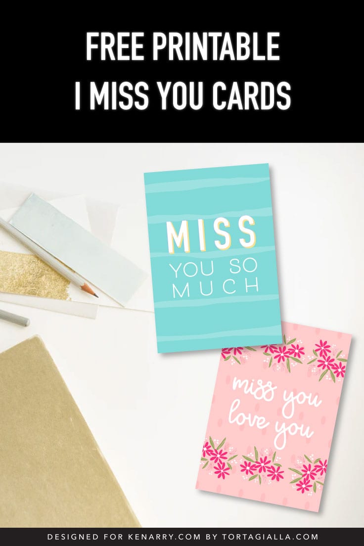 Printable I Miss You Cards Ideas for the Home