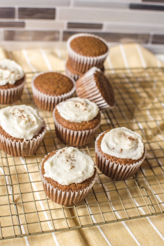 Gathering a small batch of Gingerbread Cupcakes - perfect for the holidays but still delish throughout the entire year.